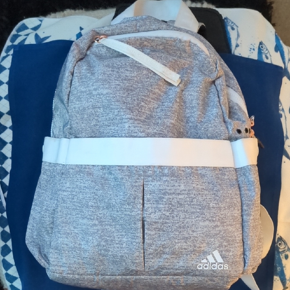Adidas Heathered Gray Backpack - image 6